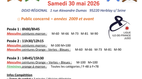 Dernière étape circuit ceintures de couleur (30 mai à Herblay)